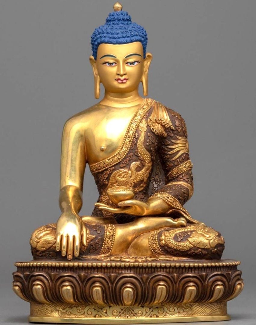 極小仏像 釈迦如来像 真鍮釈迦牟尼仏坐像 銅製仏像 仏教美術品 仏像