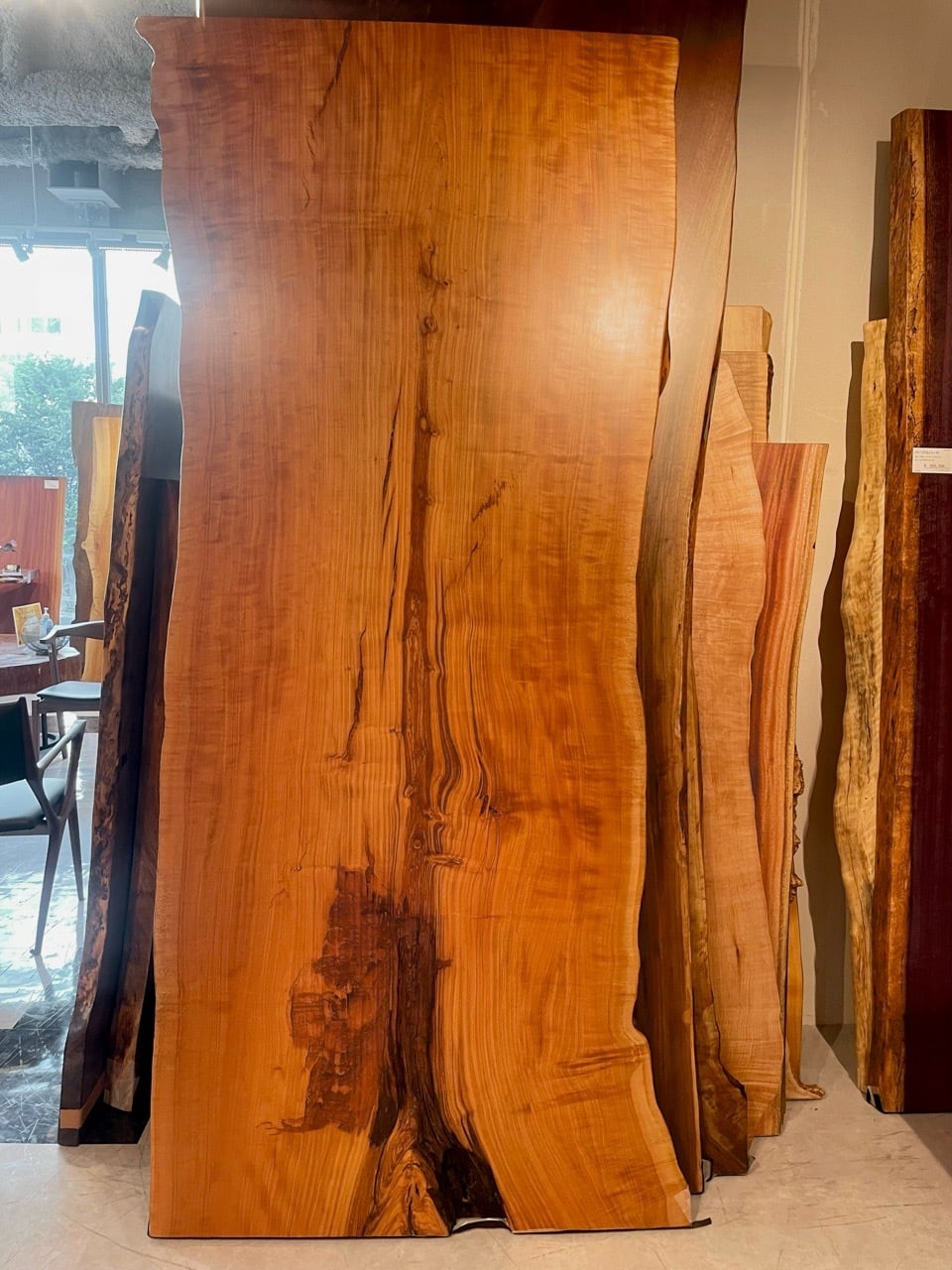 桜 サクラ 一枚板折り畳みテーブル 木製 ローテーブル ちゃぶ台 【公式