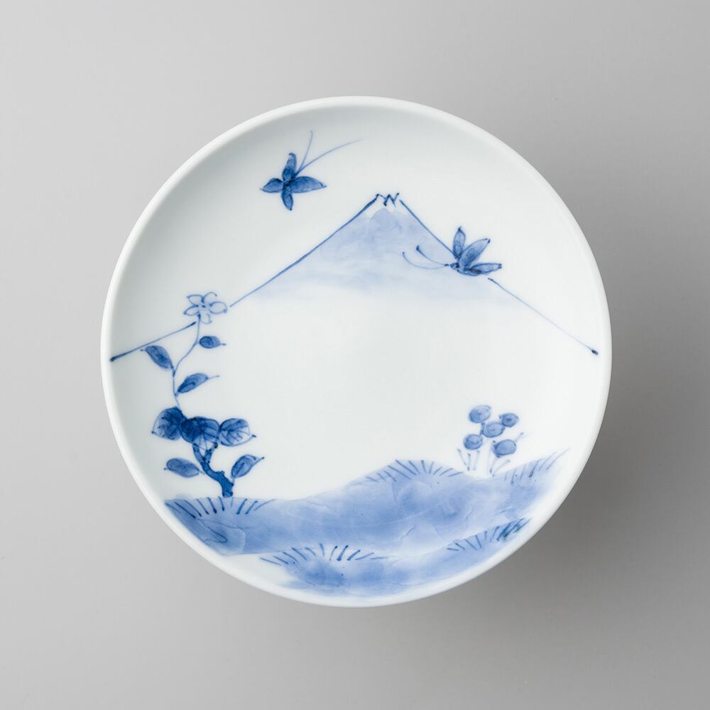 古伊万里(江戸後期〜明治)富士山と松 睦】富士山 松(江戸後期～明治期)