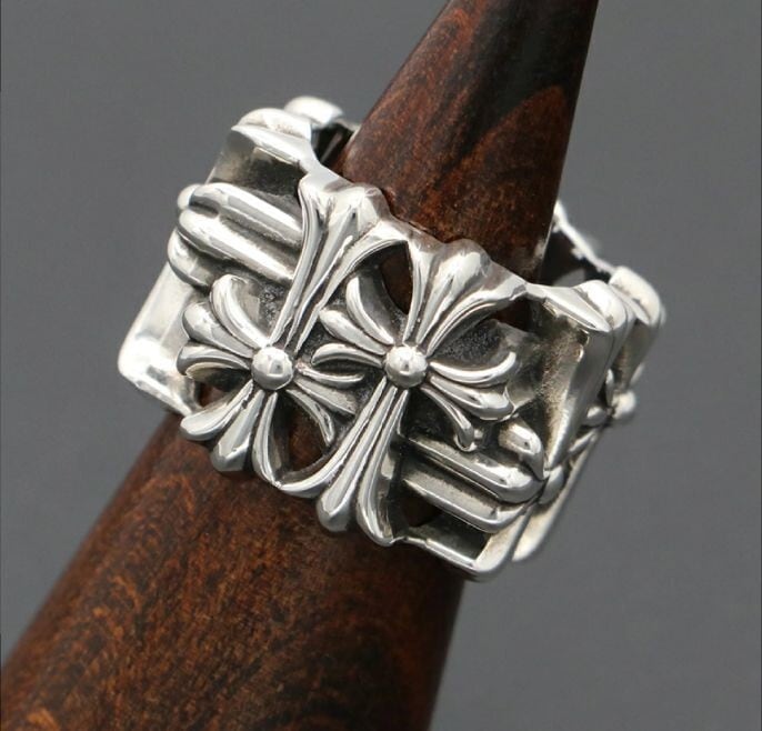 CHROME HEARTS クロムハーツ スクエア セメタリークロス リング