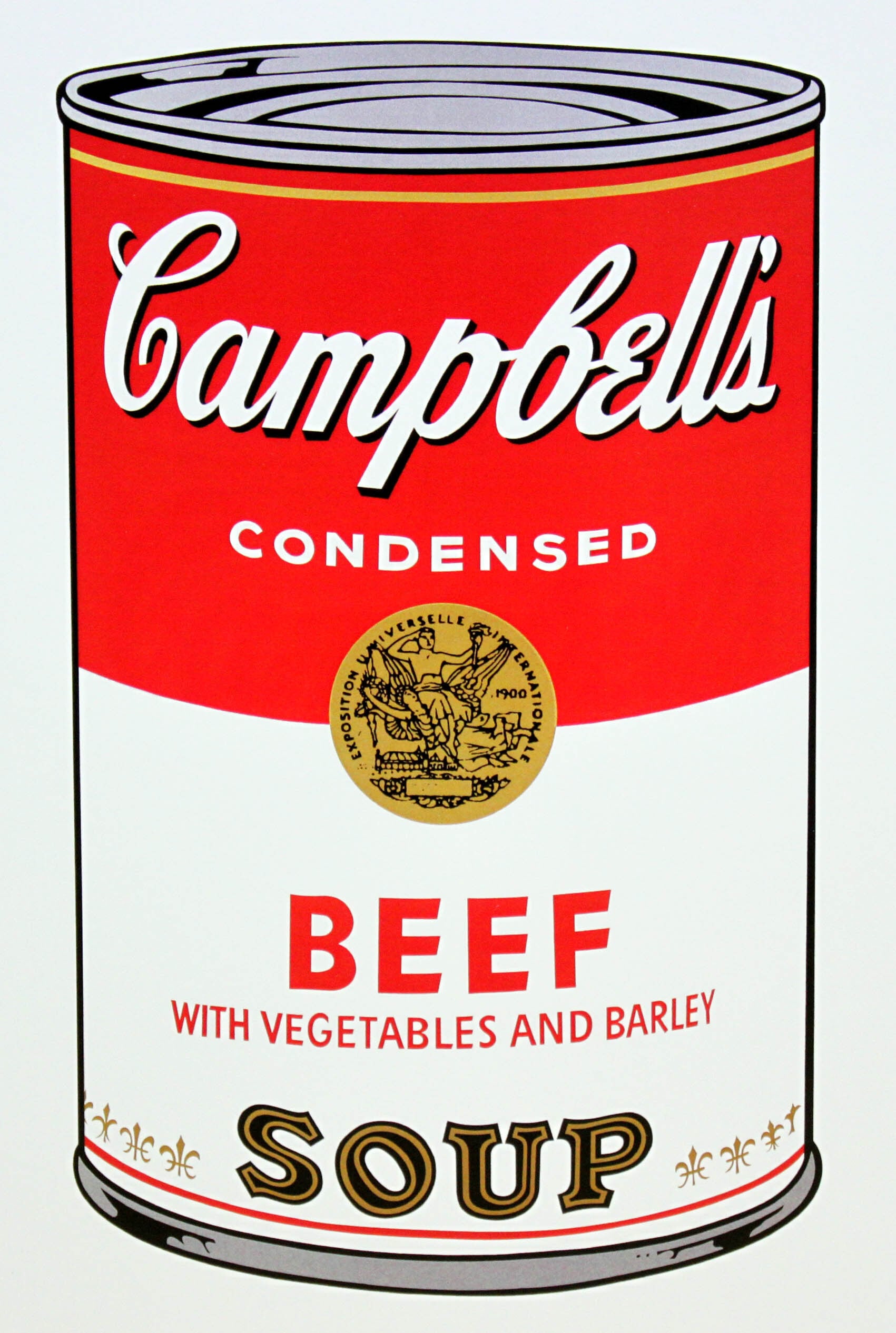 アンディ ウォーホル「キャンベル スープ(ビーフ)1968」展示用フック付