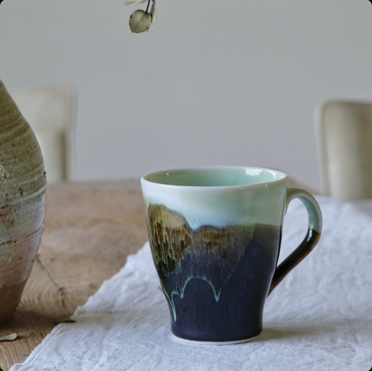 瀬戸焼 花瓶 峡 | TSUBAKIGAMA