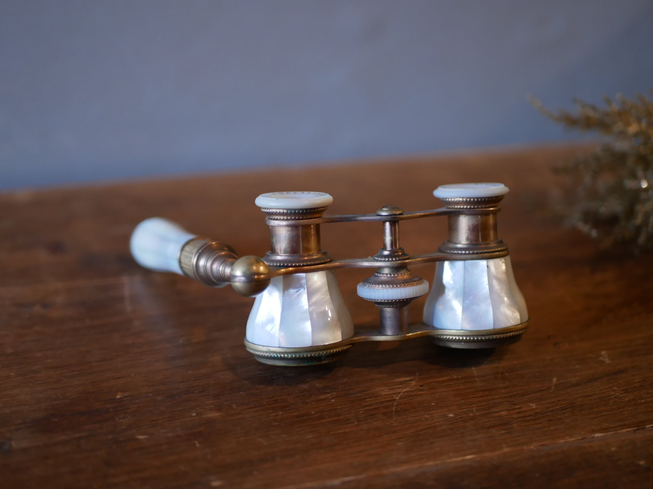 白蝶貝 オペラグラス フランスアンティーク マザーオブパール ハンドル