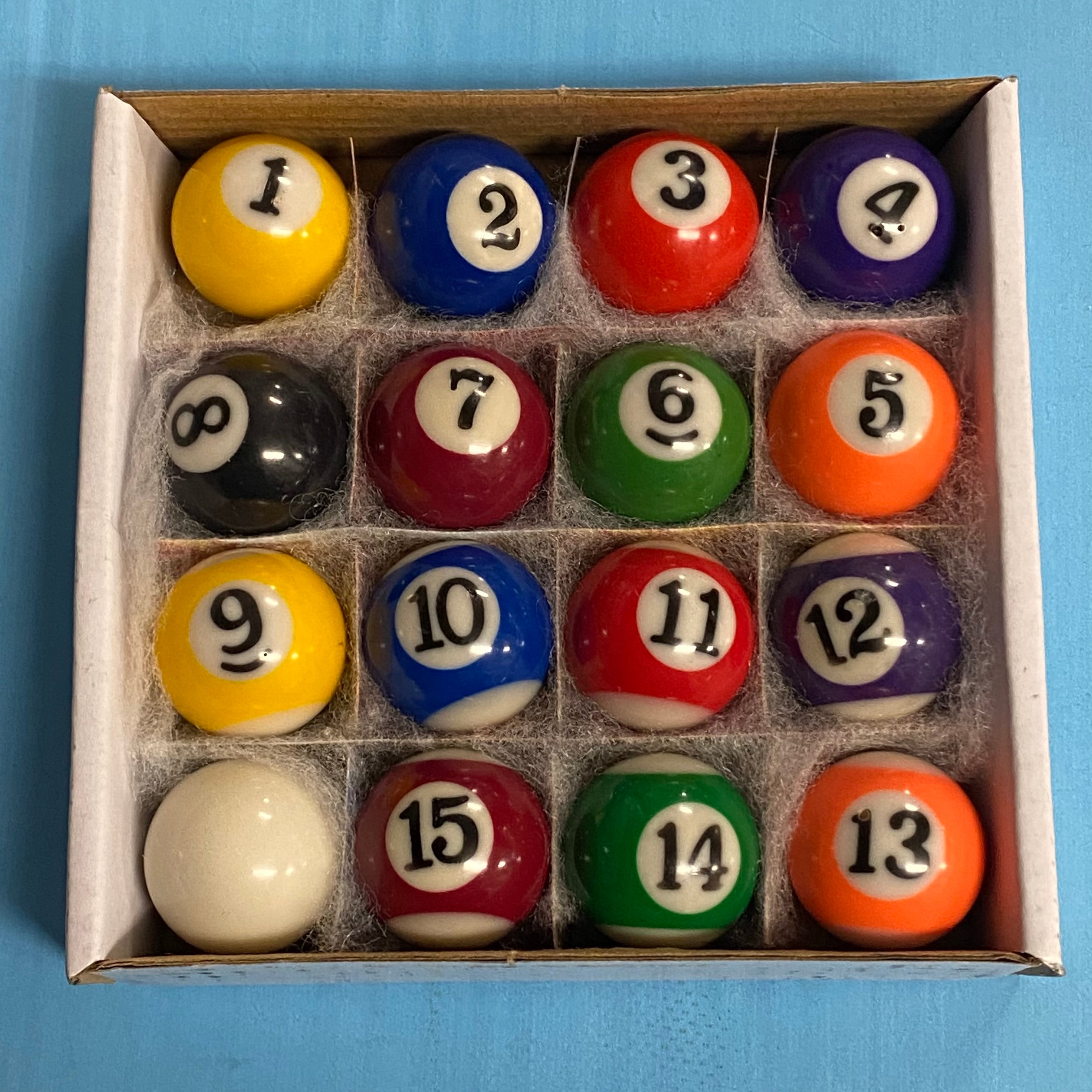 ビリヤード ボール 1〜15番＋白玉 合計16個セット プラスチック製
