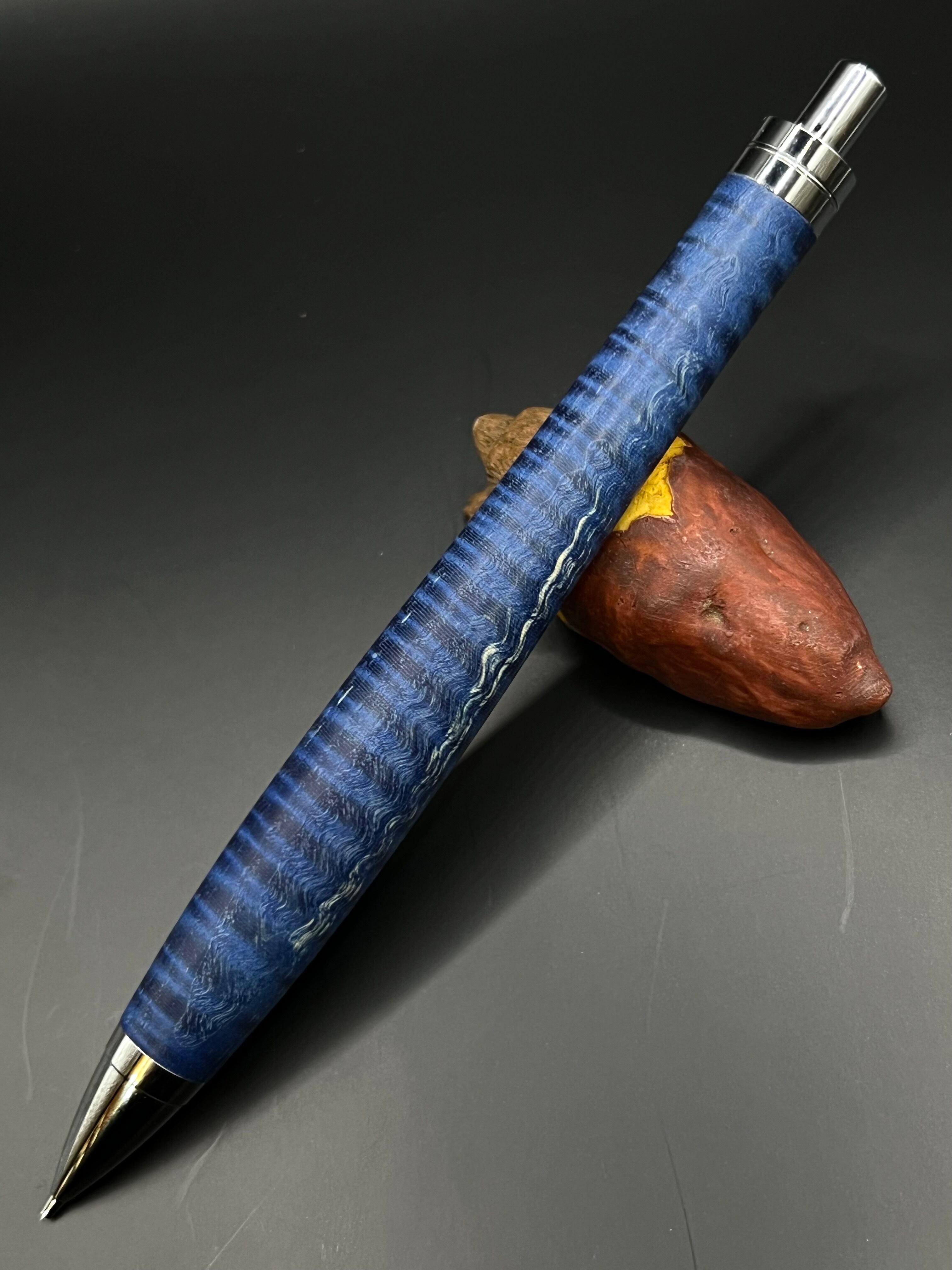 こぶた工房 スタビライドウッド 青 縮み杢 こぶた工房 スタビライド