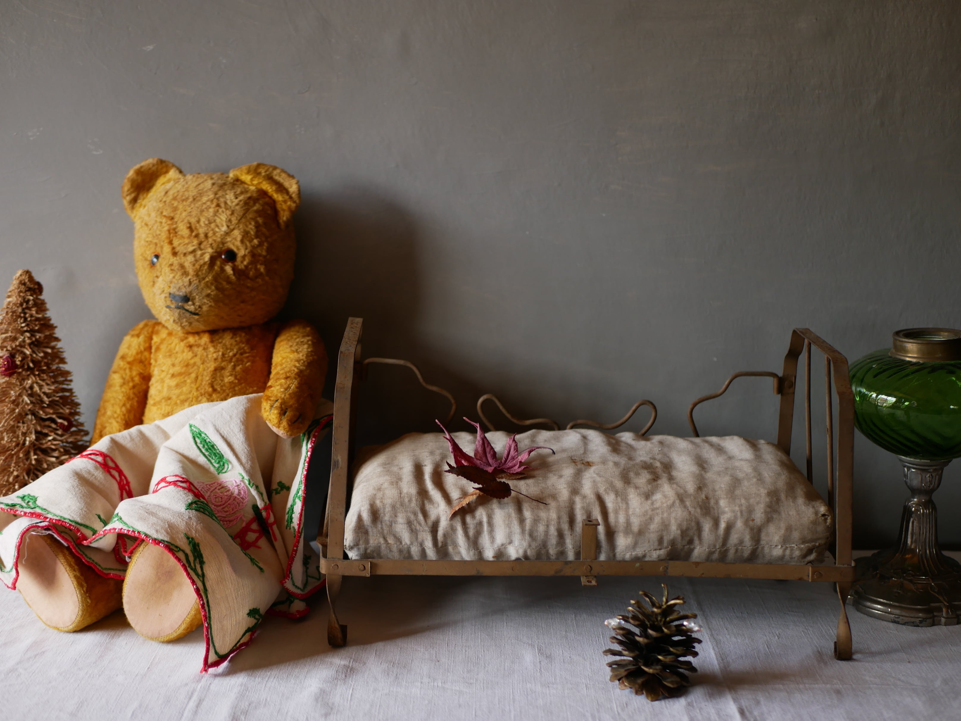 アンティーク ドールベッド用マット ベアくまビンテージ