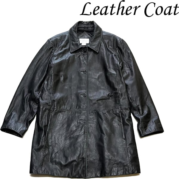 1点物◇ハーフコート黒ラムレザージャケット革ジャン古着メンズ