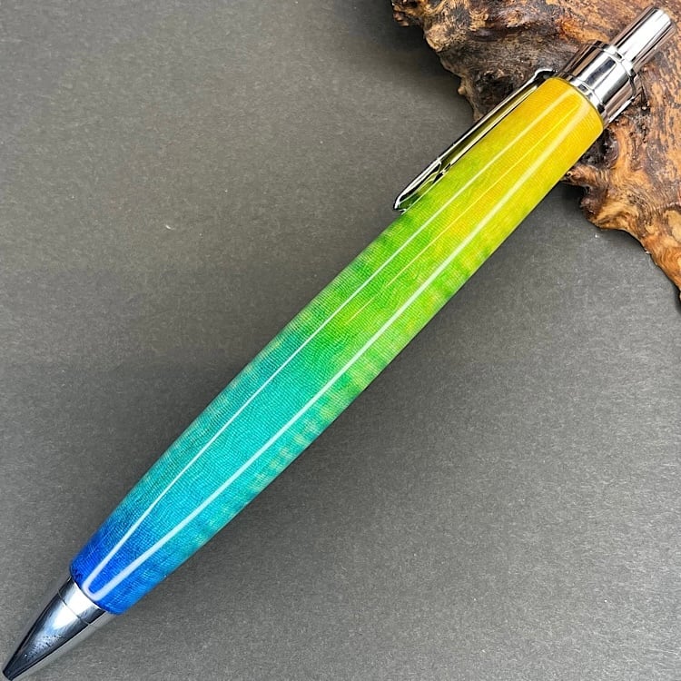 栃]木軸ボールペン(シースルーグラデーション)(CAフィニッシュ