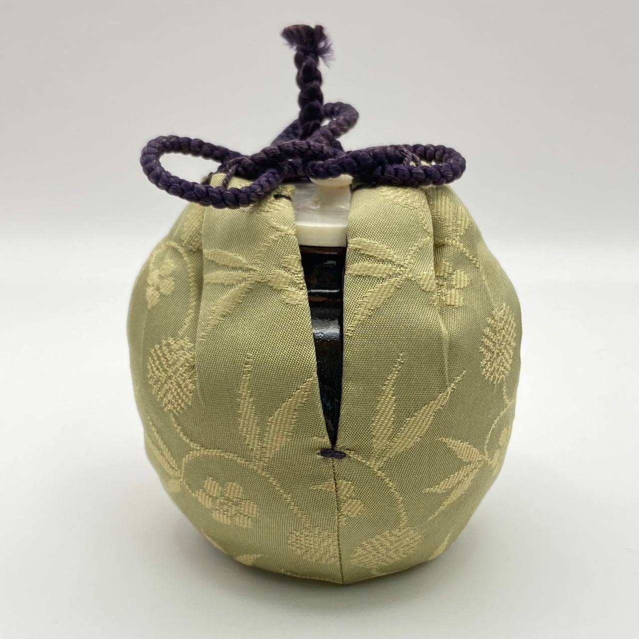 茶道具 京焼 桶谷定一作 文琳 茶入 共箱 V 8177 茶道具 京焼