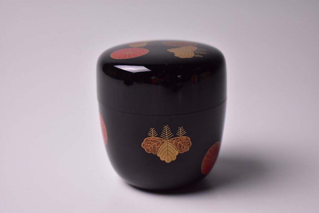 高台寺蒔絵 中棗 竹内幸斎 共箱 茶道具 山中塗 漆芸 茶会 薄茶器 抹茶