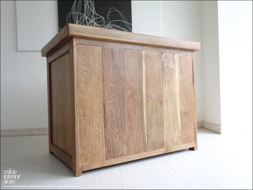 チーク無垢材 ヴィンテージカウンター レジ台 作業台 アンティーク