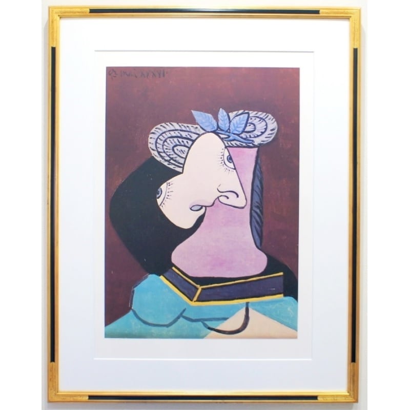 大型額装絵画 パブロ・ピカソ「鳩」ムルロ版 オリジナル・リトグラフ