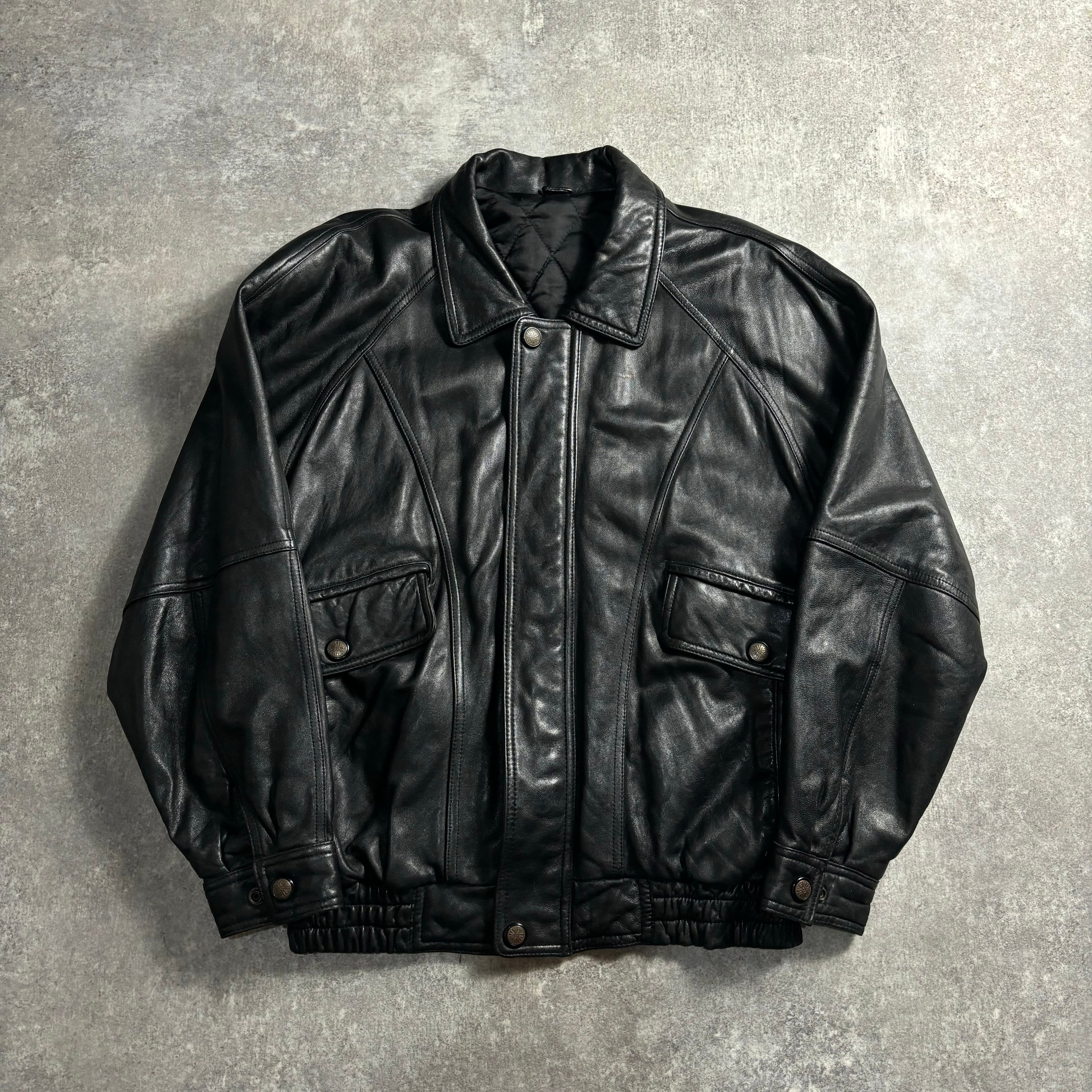 Vintage 80s 90s A2 G1 レザーフライトジャケット 短丈 黒