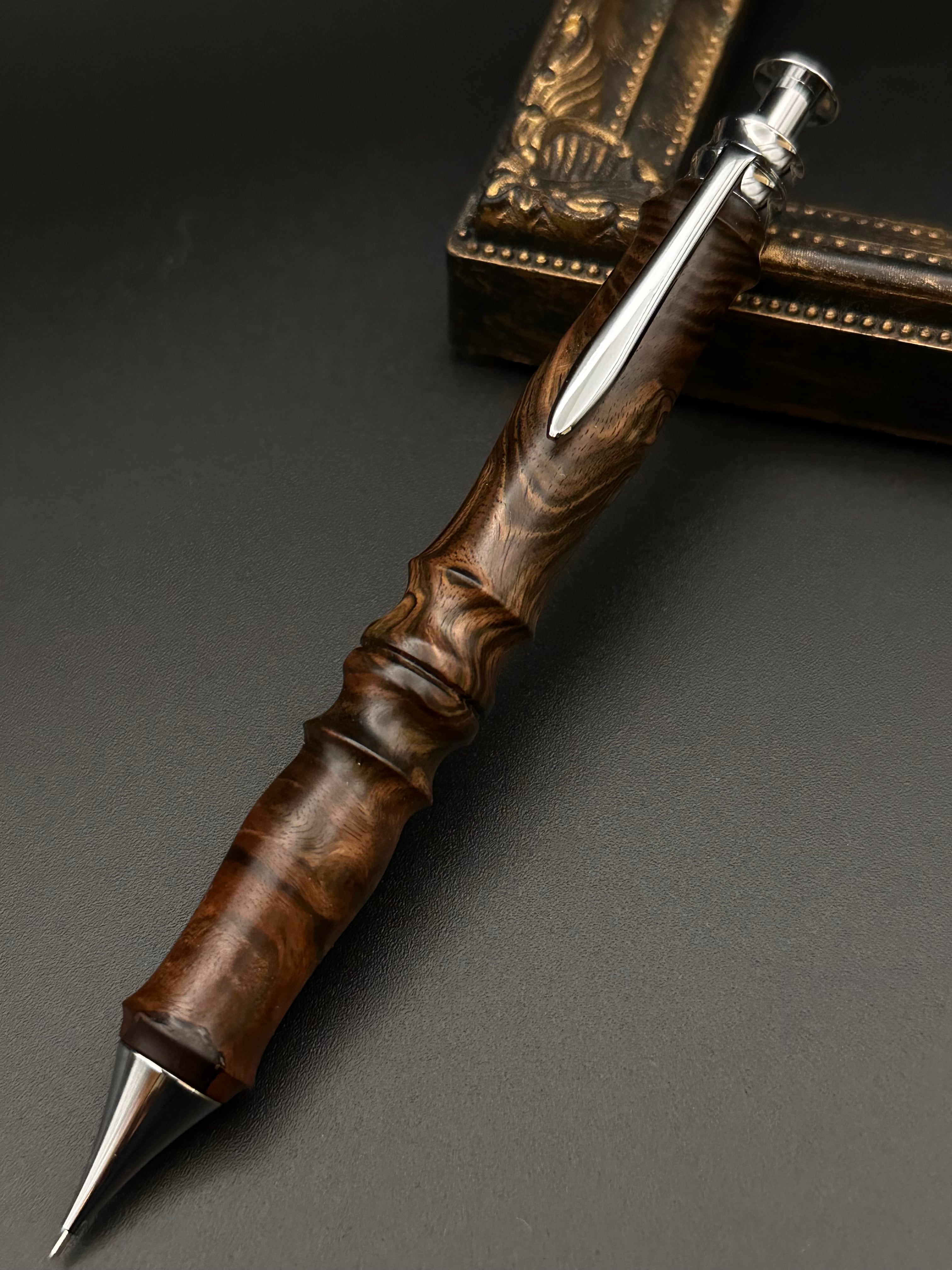 ボナンペン欅真鍮金具シャープペンシル0.5mm 新品