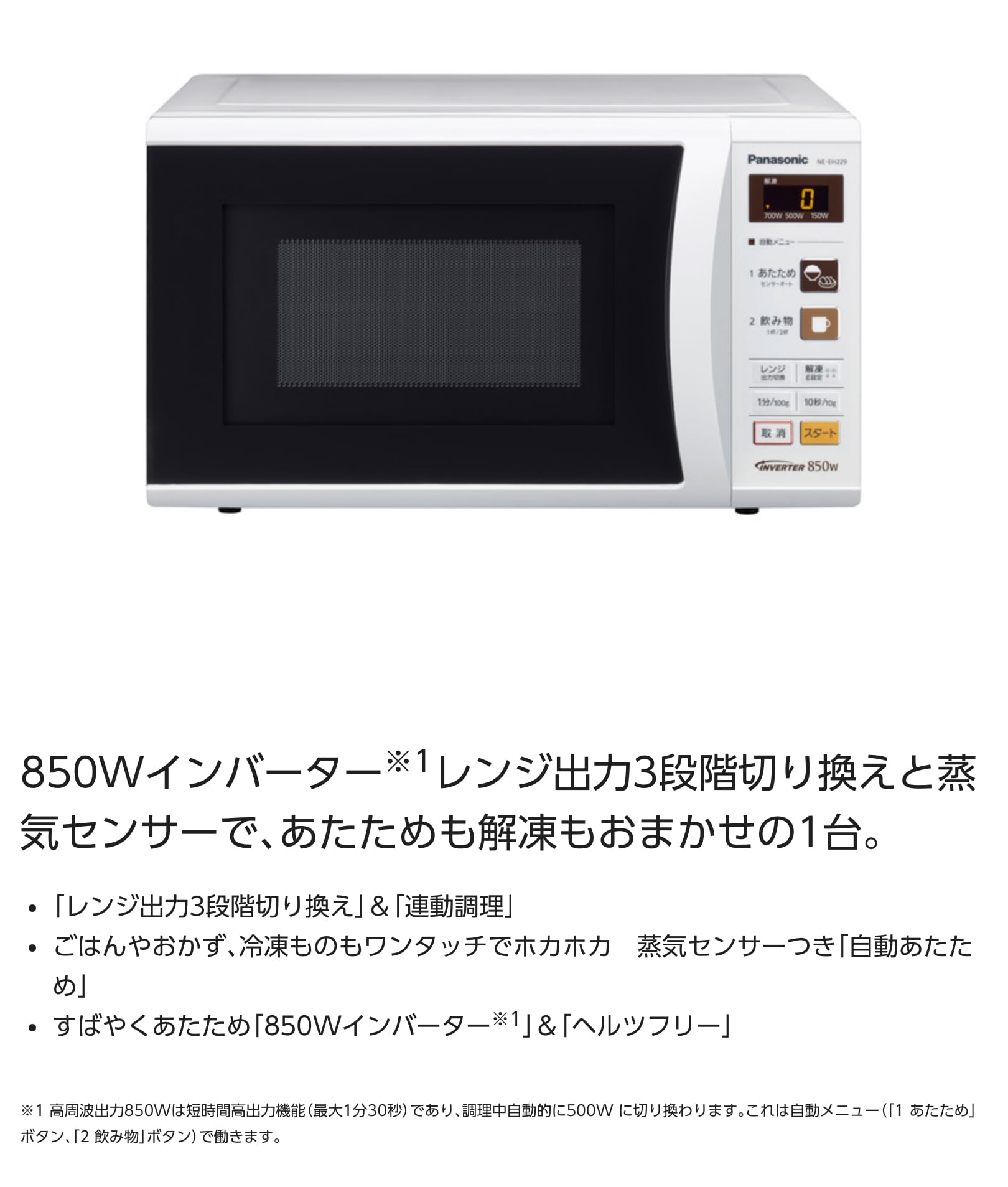 NE-EH229 Panasonic 電子レンジ NE-EH229-w パナソニック 電子レンジ