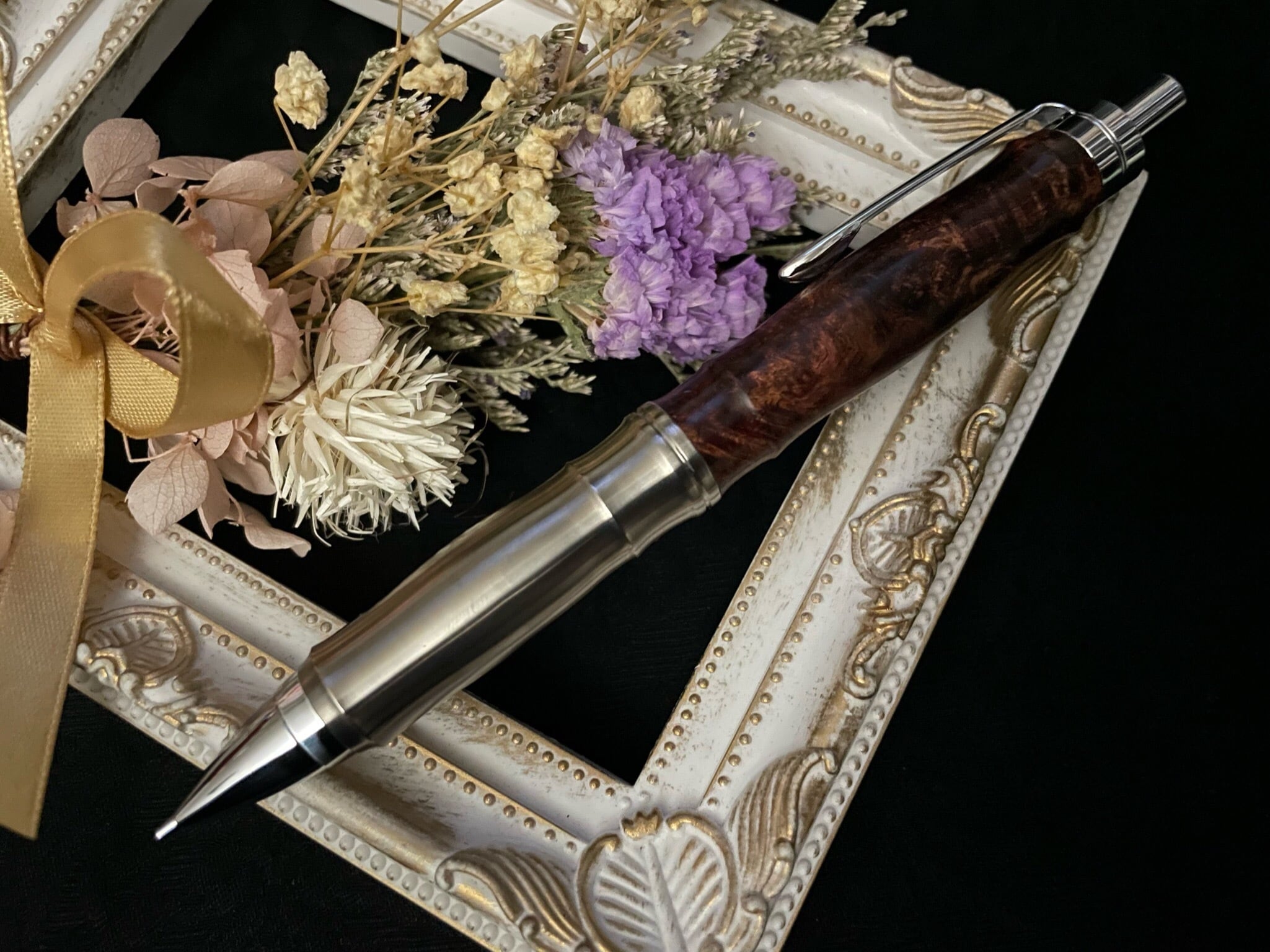 極美品】ホンジュラスローズウッド瘤 源平 シャーペン