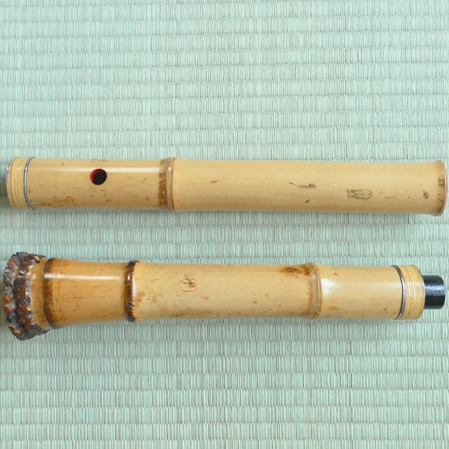 尺八 昌山 1尺4寸 銀巻き銀三線 尺八 昌山 1尺4寸 銀巻き銀三線