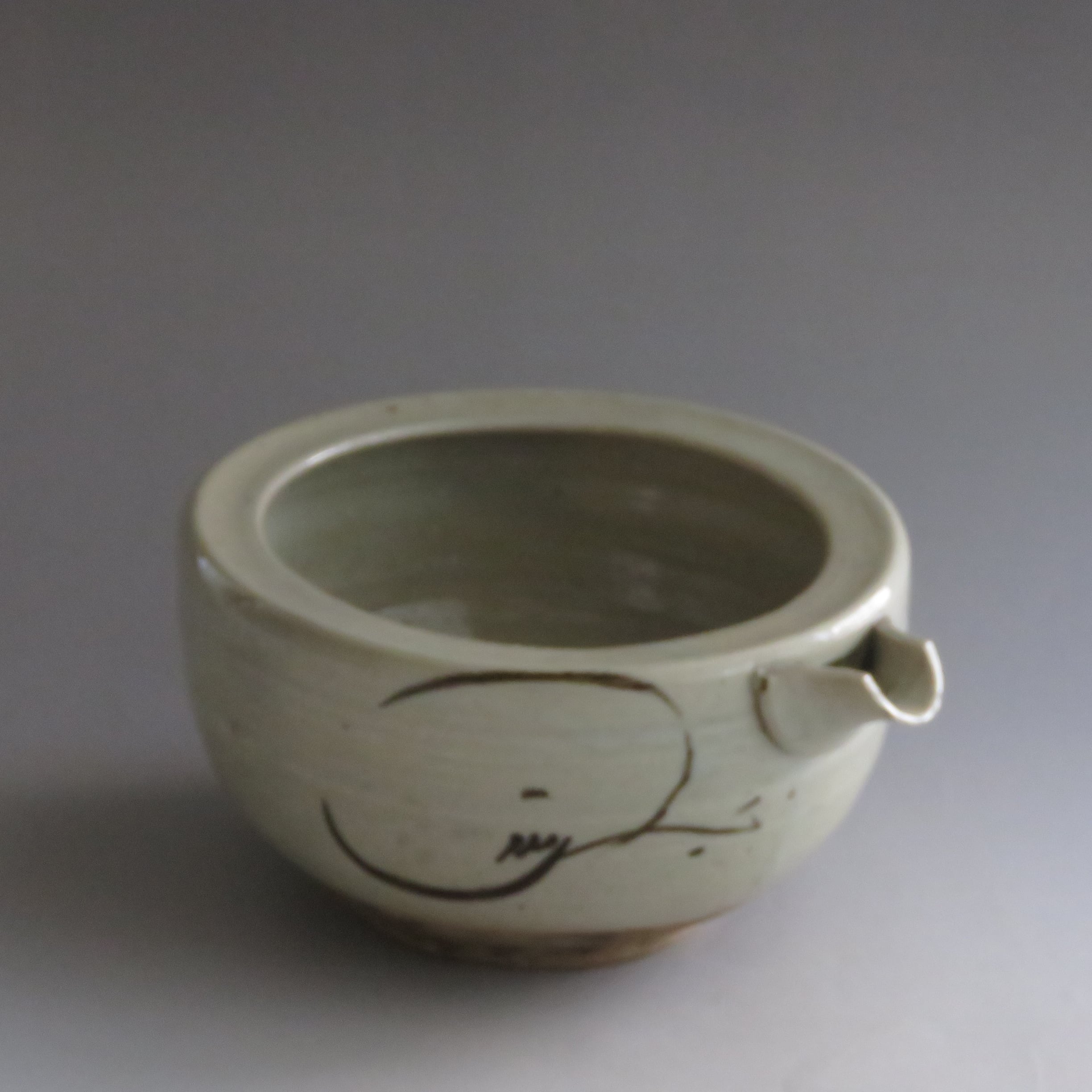 古瀬戸 織部 時代抹茶茶碗 江戸末〜明治〈検 絵志野 加藤春岱 美濃焼