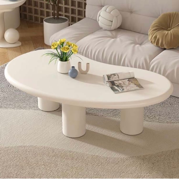 北欧コクーンリプロダクトパールホワイト商談テーブル店舗