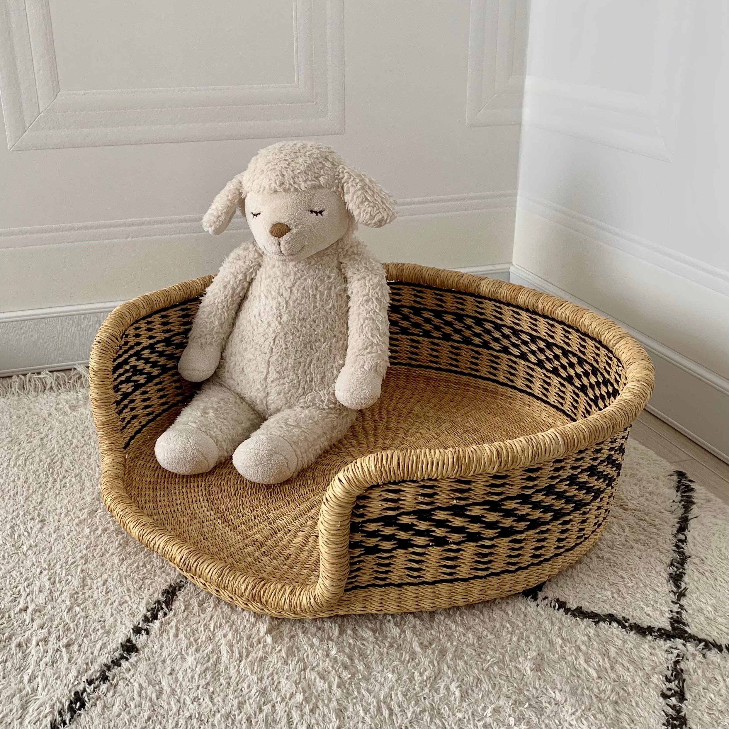 ボルガバスケット ペットベッド ラウンド50 ブラックパターンB