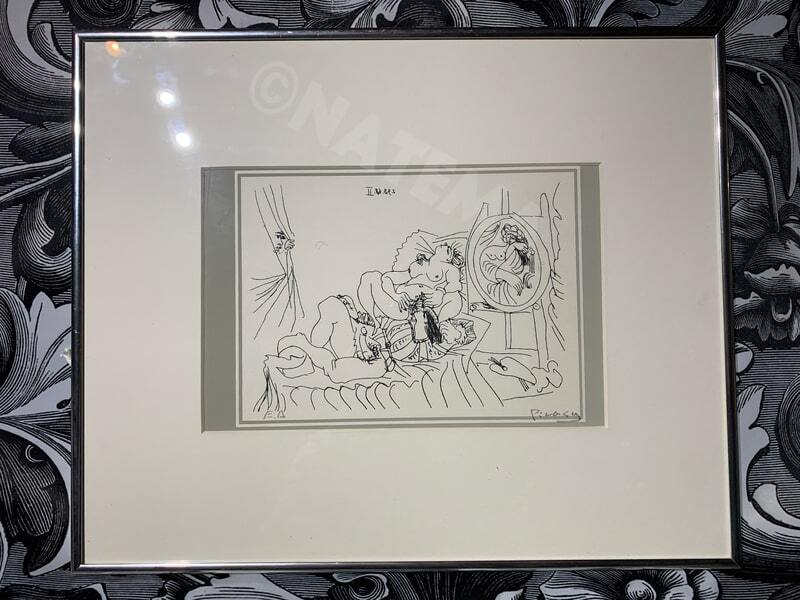 パブロ ピカソ 直筆サイン入り リトグラフ シート 額装 版画