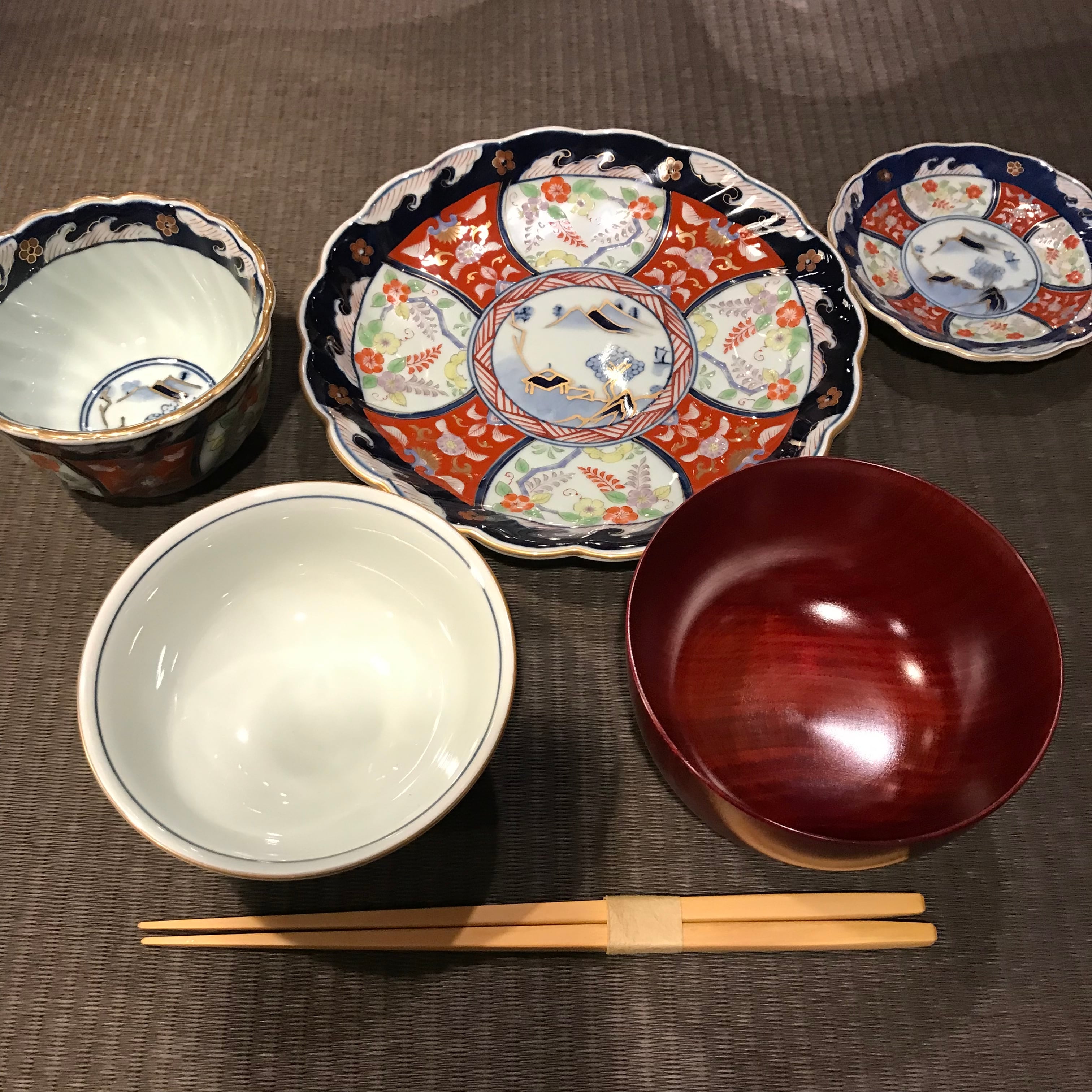 伊万里焼手書き 木こう皿一枚