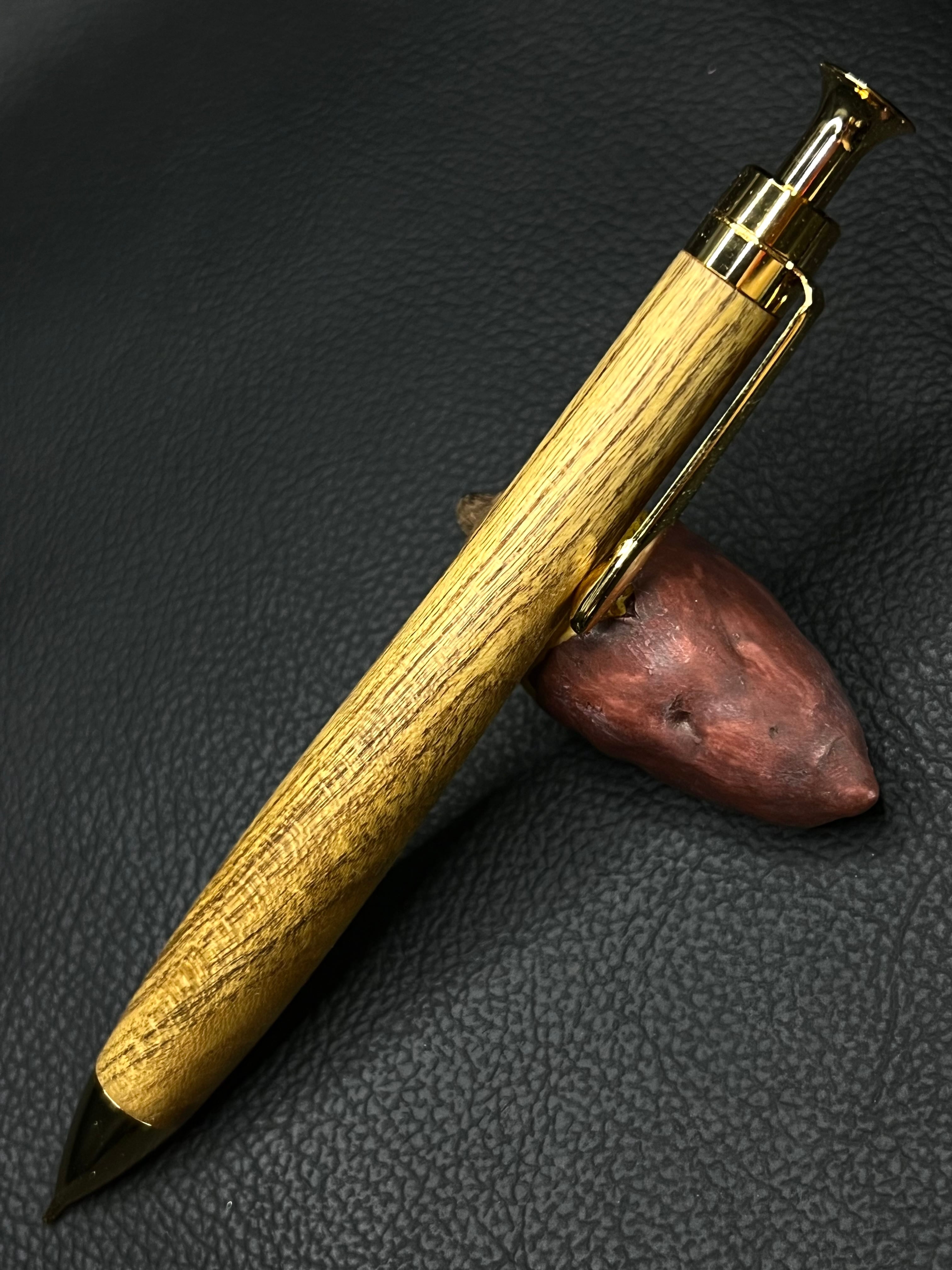 新品 こぶた工房 ラオスブラック 極上杢 金金具 シャープペンシル0.5