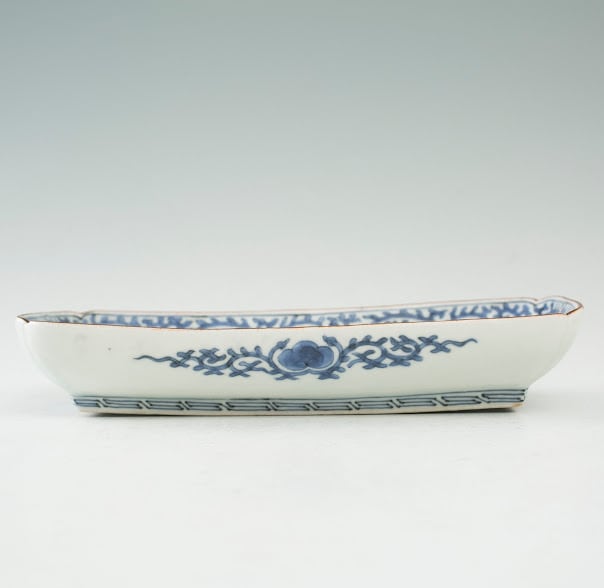 古伊万里 染付 コンニャク印判 小皿 江戸 金直し 金継ぎ 骨董