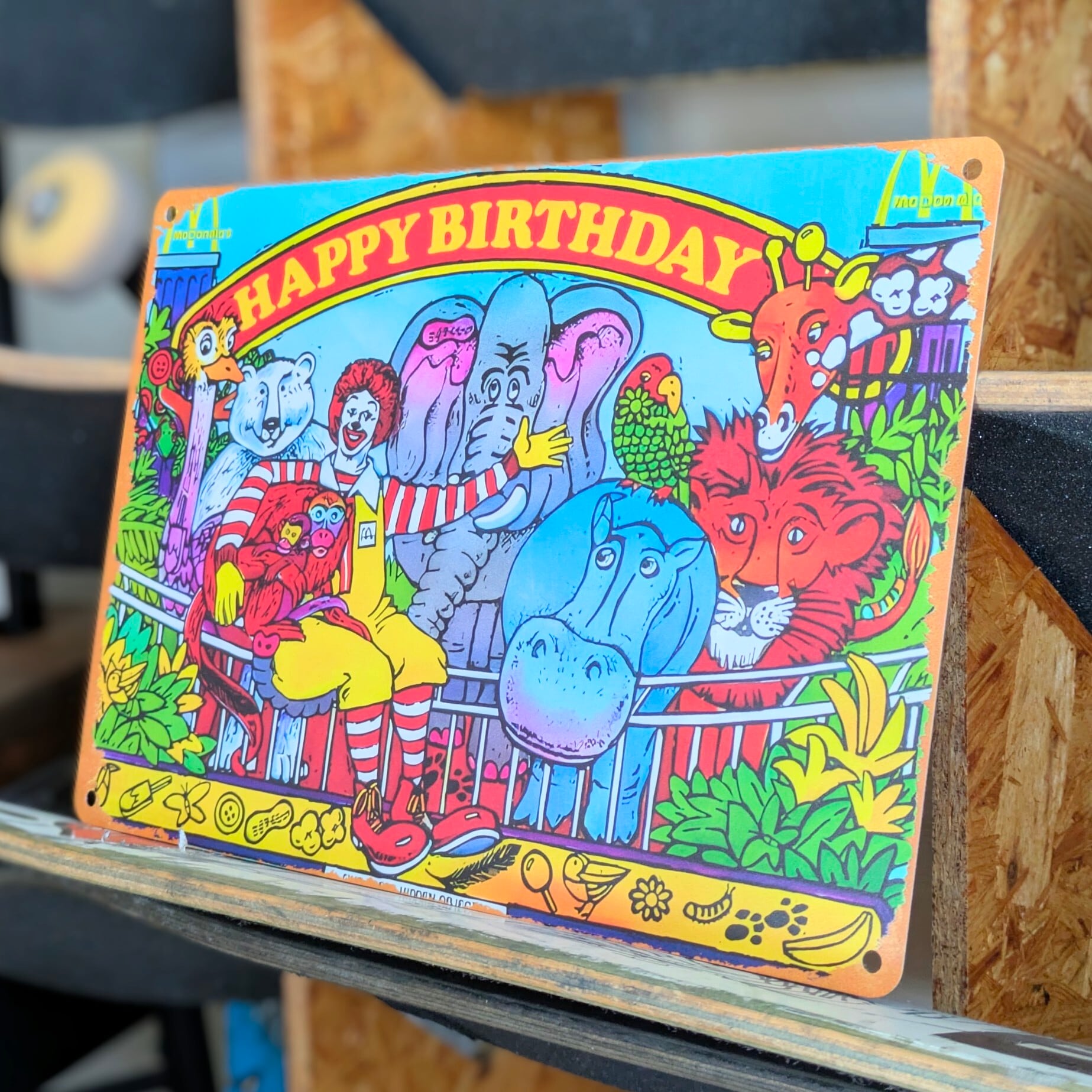 ♧送料無料！ちょうどいいブリキ看板【 McDonald's（ マクドナルド