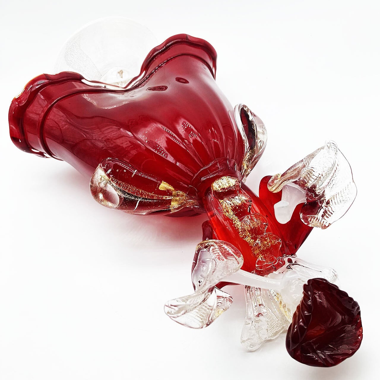 イタリア製ベネチアん ムラ―ノ島ガラス工芸品 大型フィギュリン 33cm