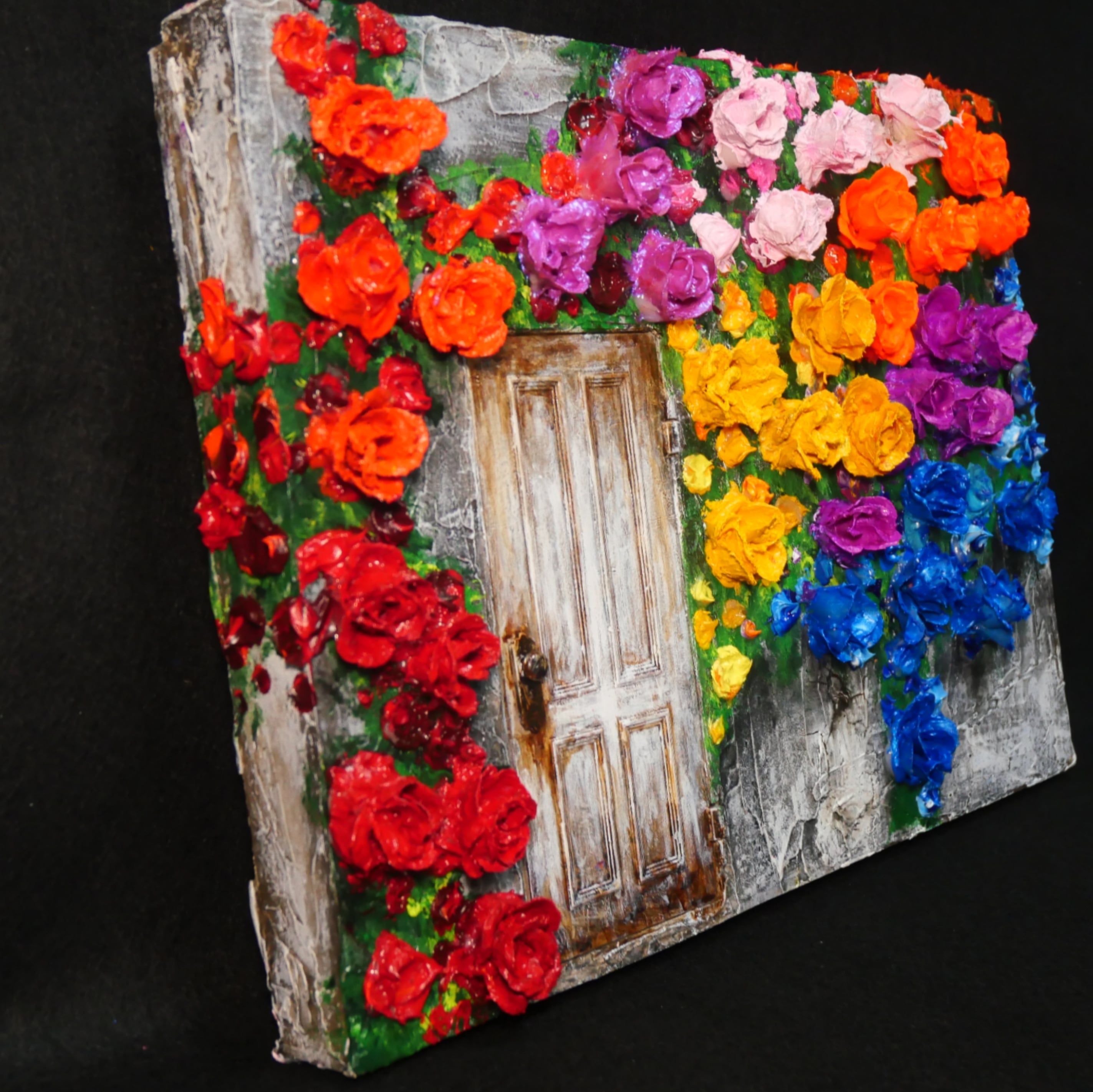 田渕眞兒 油絵 油彩 薔薇シリーズ 花 No.-+s 田渕眞兒 油絵 油彩