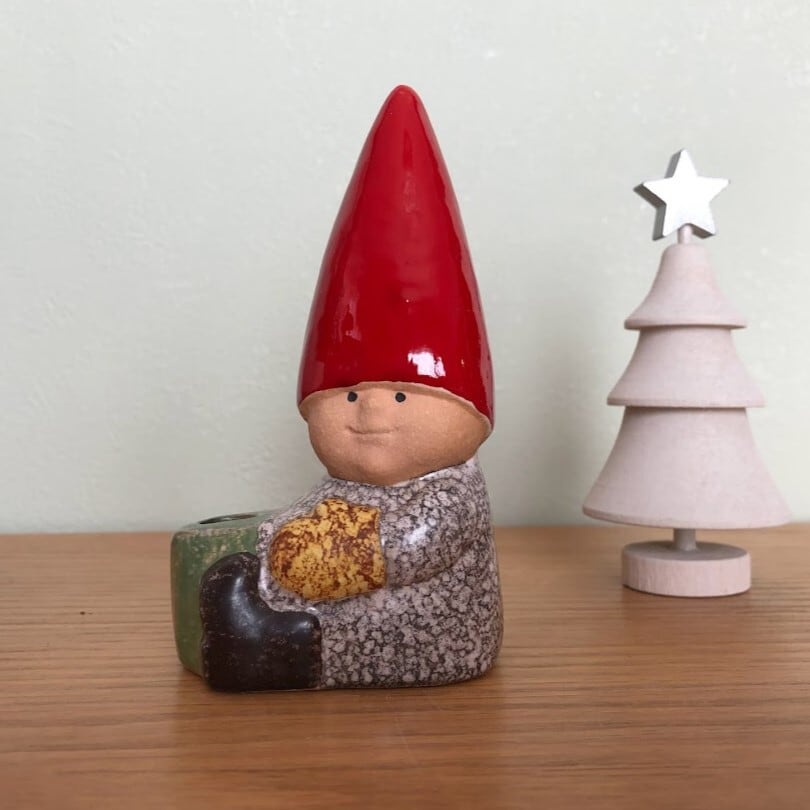 Lisa Larson リサラーソン キャンドルスタンド 赤 a Lisa Larson