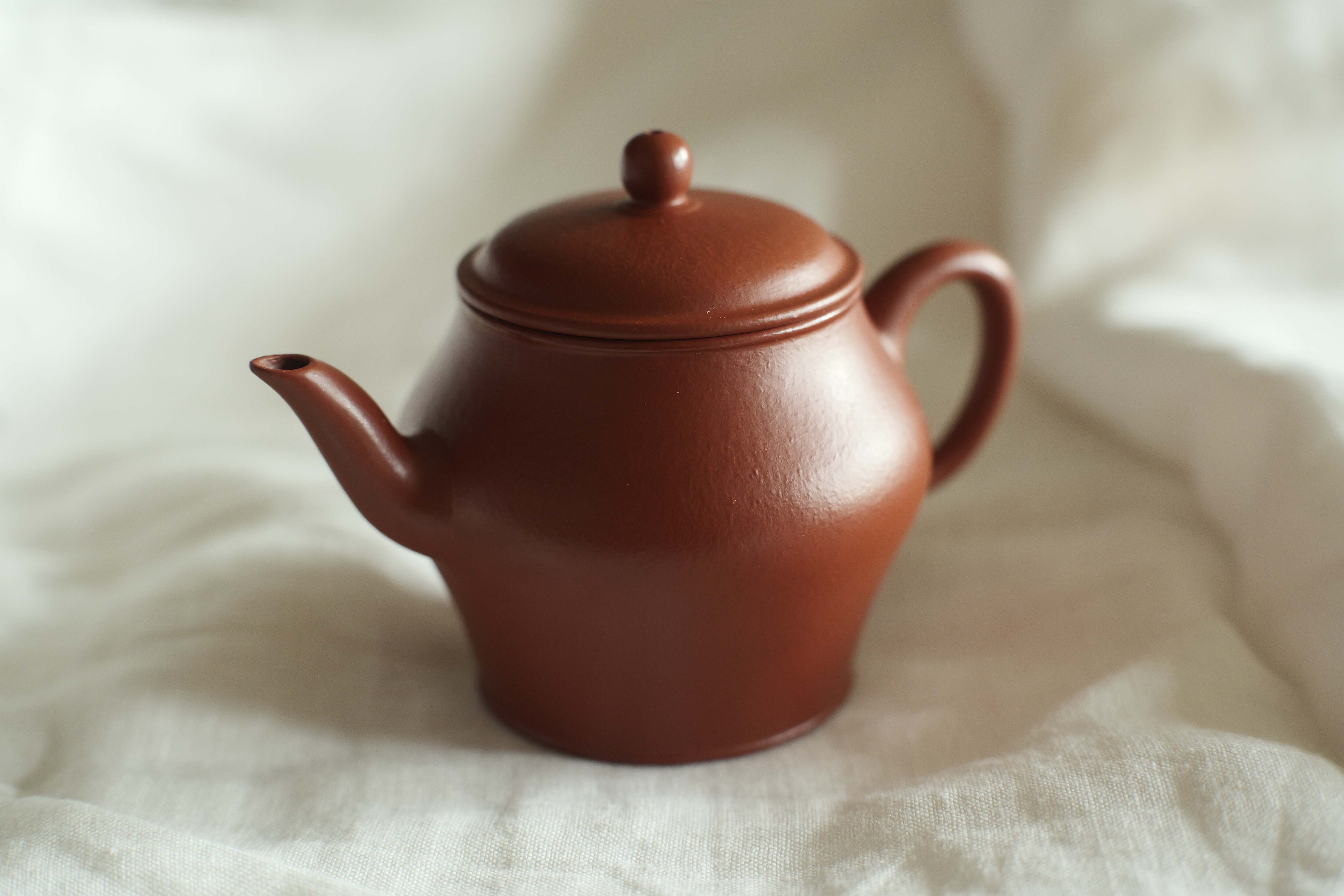 孟臣款紫砂壺】 中國宜興紫砂唐物煎茶道具茶器朱泥急須