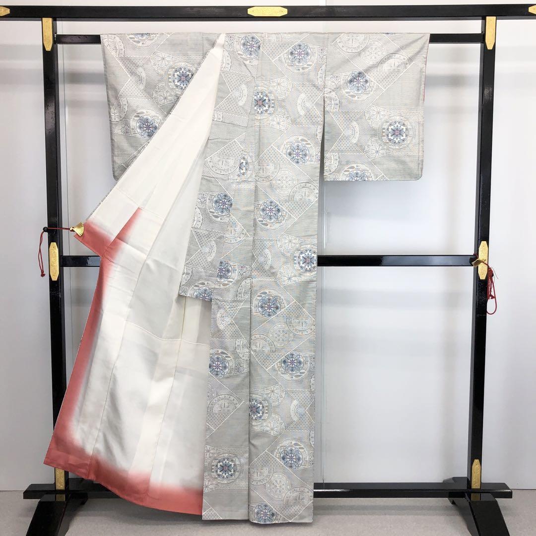 503mt59○都喜ヱ門 本場白大島紬 朝露の輝き 太陽印 銀ラベル 証紙付○