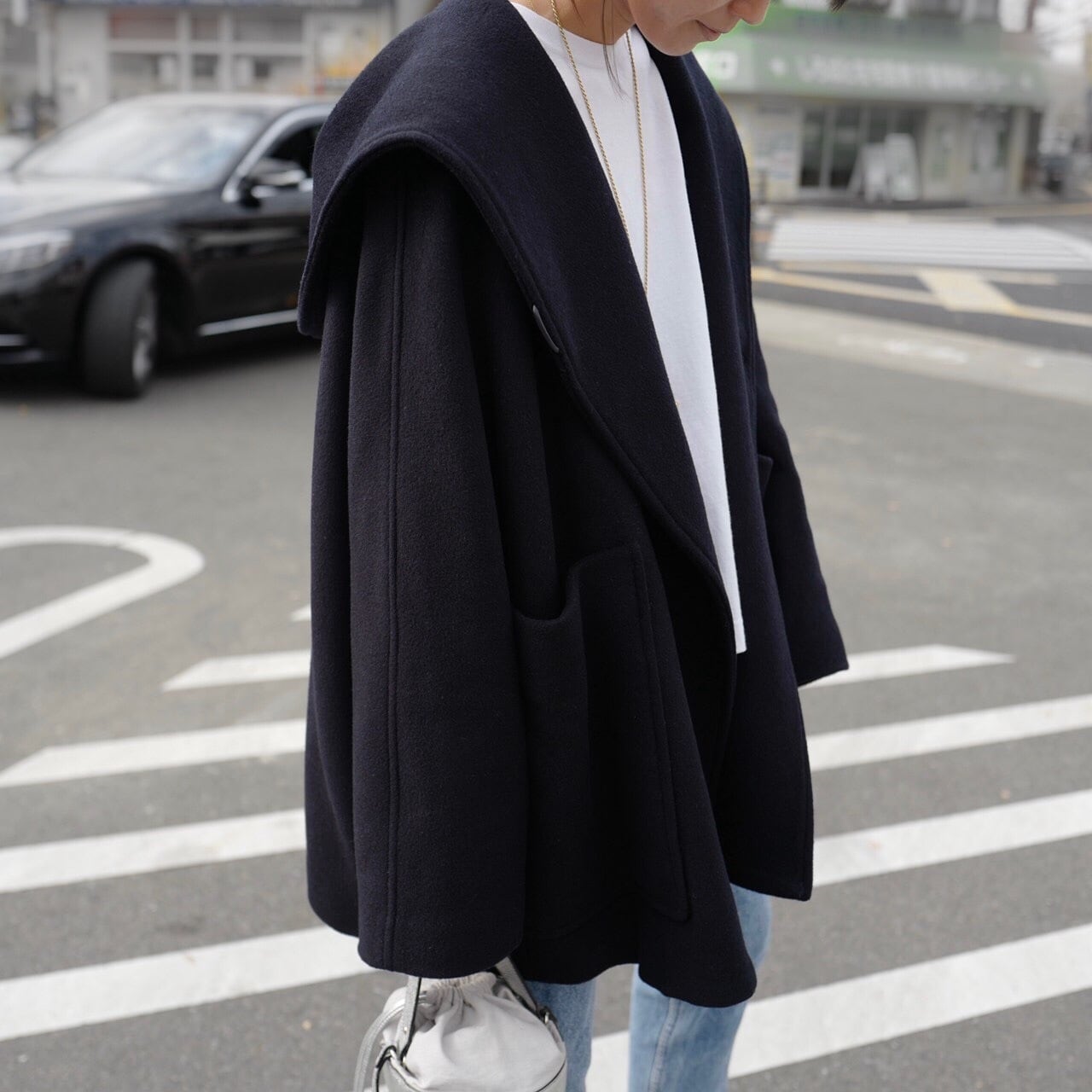 Short Opera Coat Navy | gypsohila