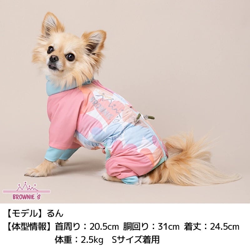BROWNIE'S(ブラウニーズ) 撥水ハート柄ロンパース S/M/L/XL/XXLDXS/DS