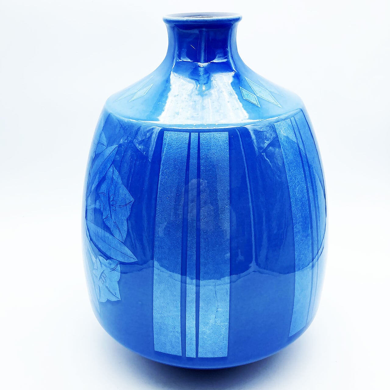 中田一於 淡青釉裏銀彩 香炉 管理N27 九谷焼 日本工芸会正会員 茶道具