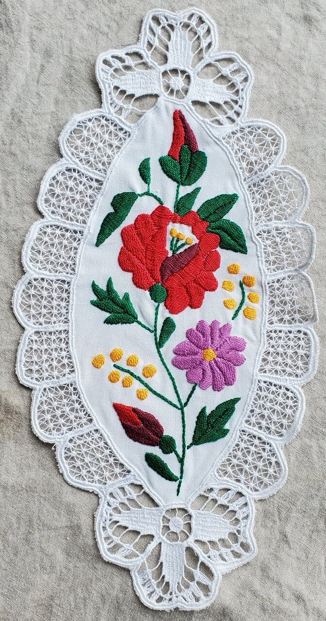 ハンガリー カロチャ刺繍ドイリー 2 | Anneli folkcraft アンティーク