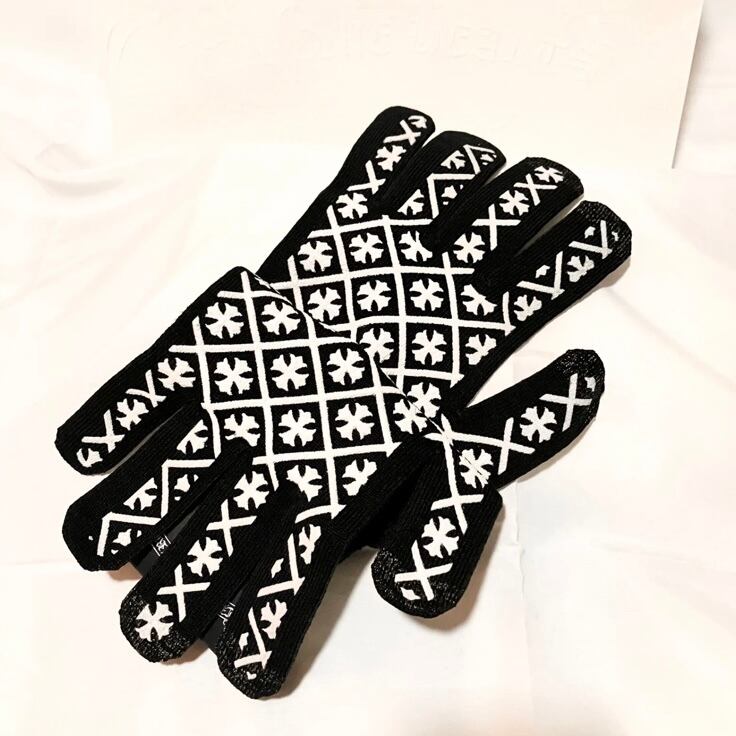 CHROME HEARTS クロムハーツ WORK GLOVES ロゴ グローブ 手袋 ブラック