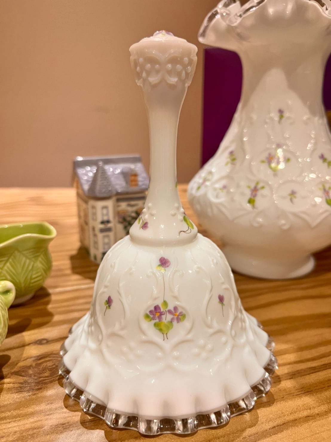 1940年代 Fentonフェントン フタ付きキャンディディッシュ 1940年代