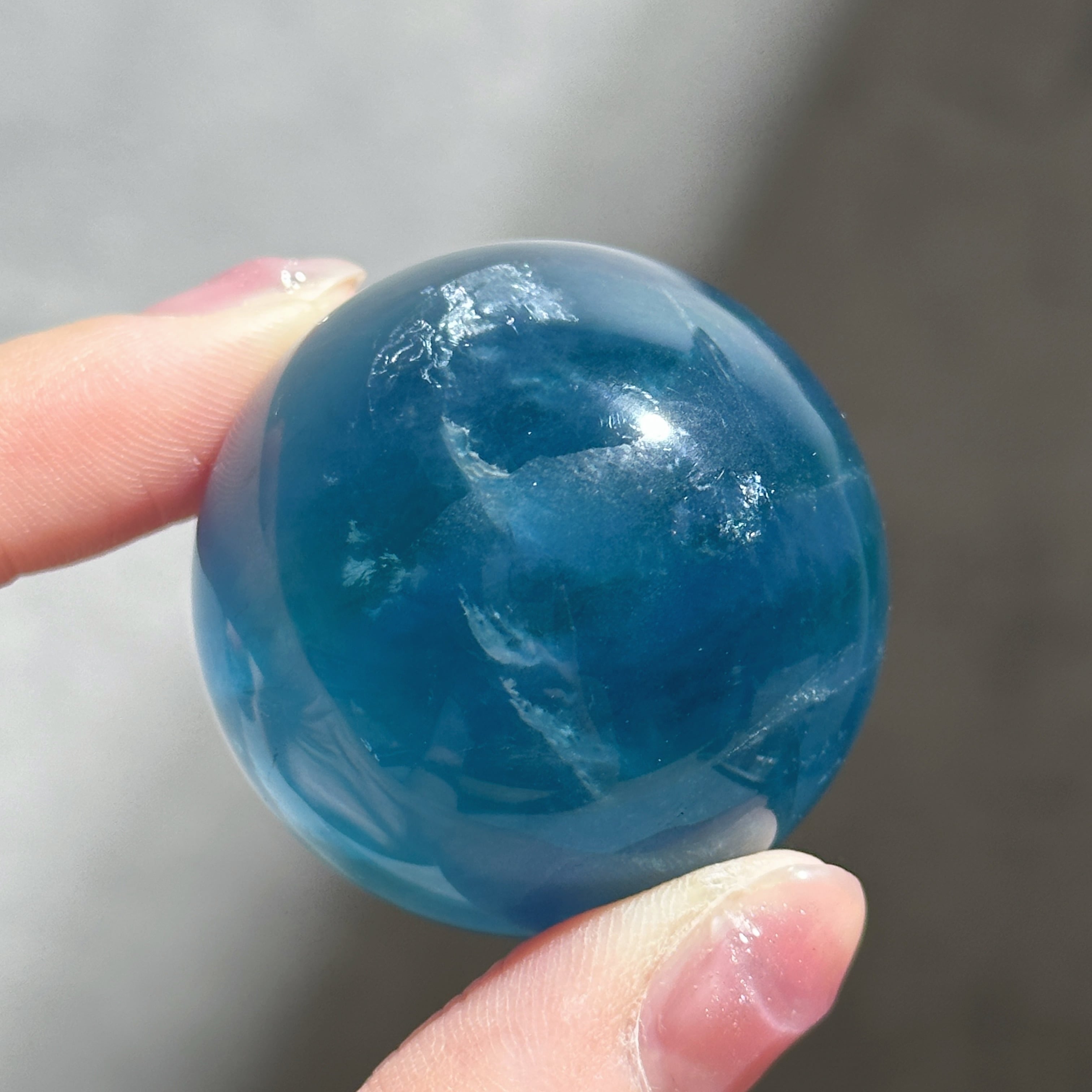 ブルーフローライト スフィア（丸玉）01◇ Blue Fluorite ◇天然石
