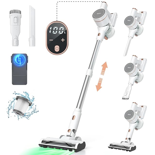 掃除機 コードレス 28000Pa強力吸引 Linkifly U5『サイクロン式 掃除機