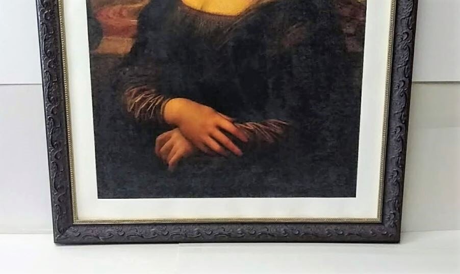 レオナルドダヴィンチ「モナリザ」 ポスター額装品 ガクブチ外寸70.5