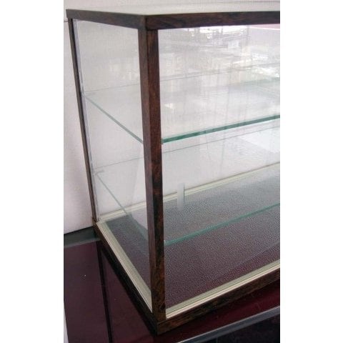 台数限定 アンティーク・レトロ調 ガラスケースW900mm 木製風 古木