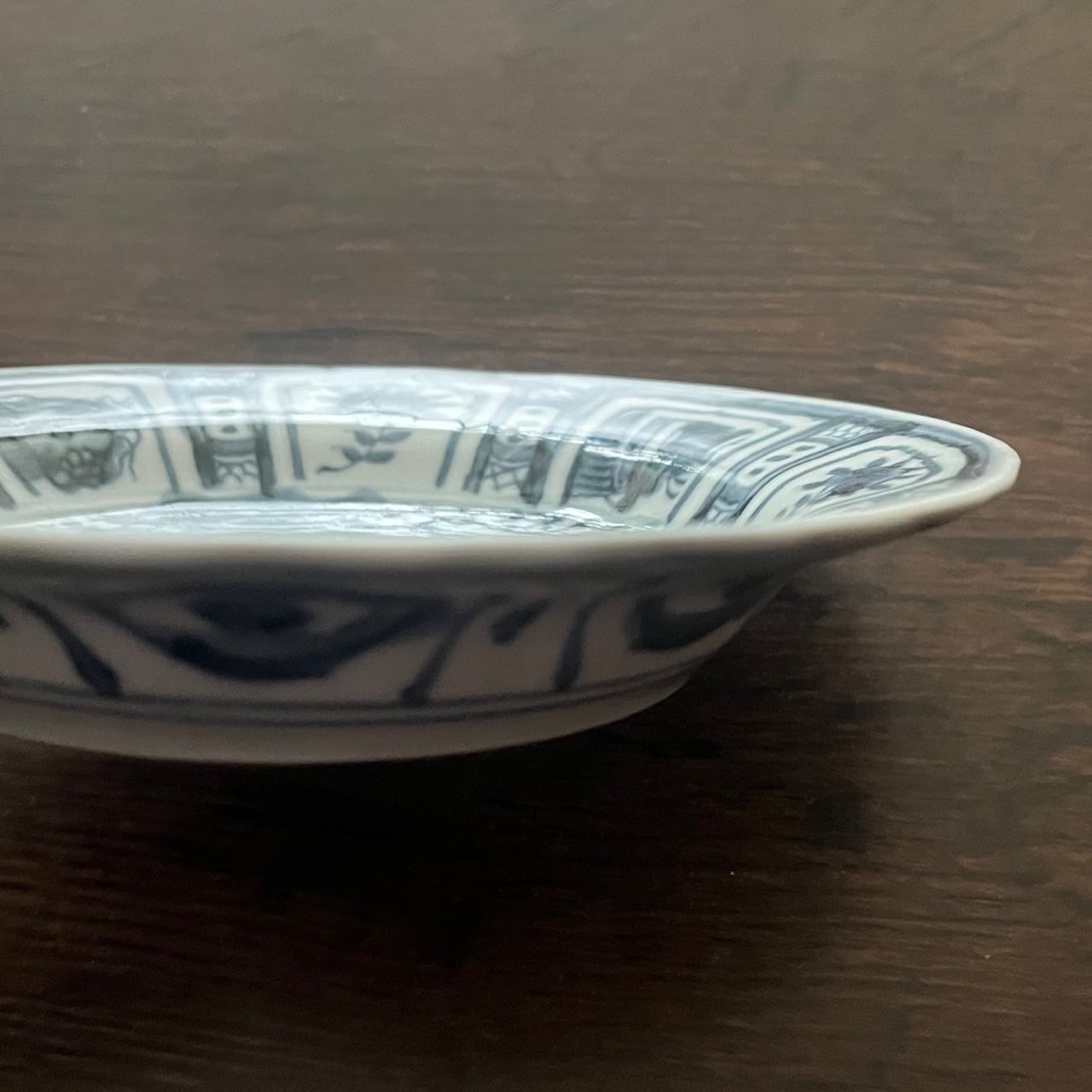 中国清朝時代 南京赤絵馬図小皿11枚 木箱付 東Y8-0109