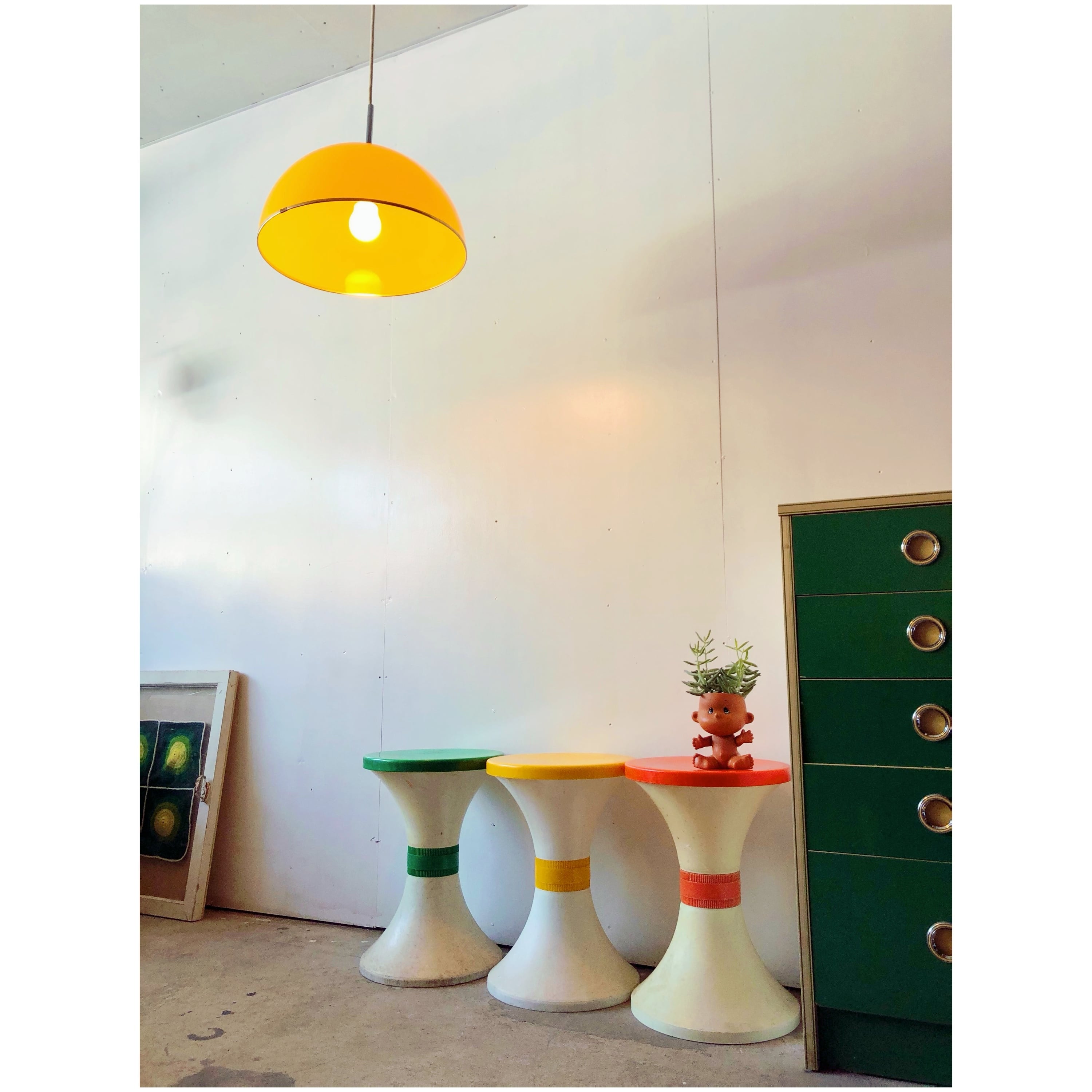 昭和レトロ チューリップ ペンダントライト /アンティーク*ビンテージ