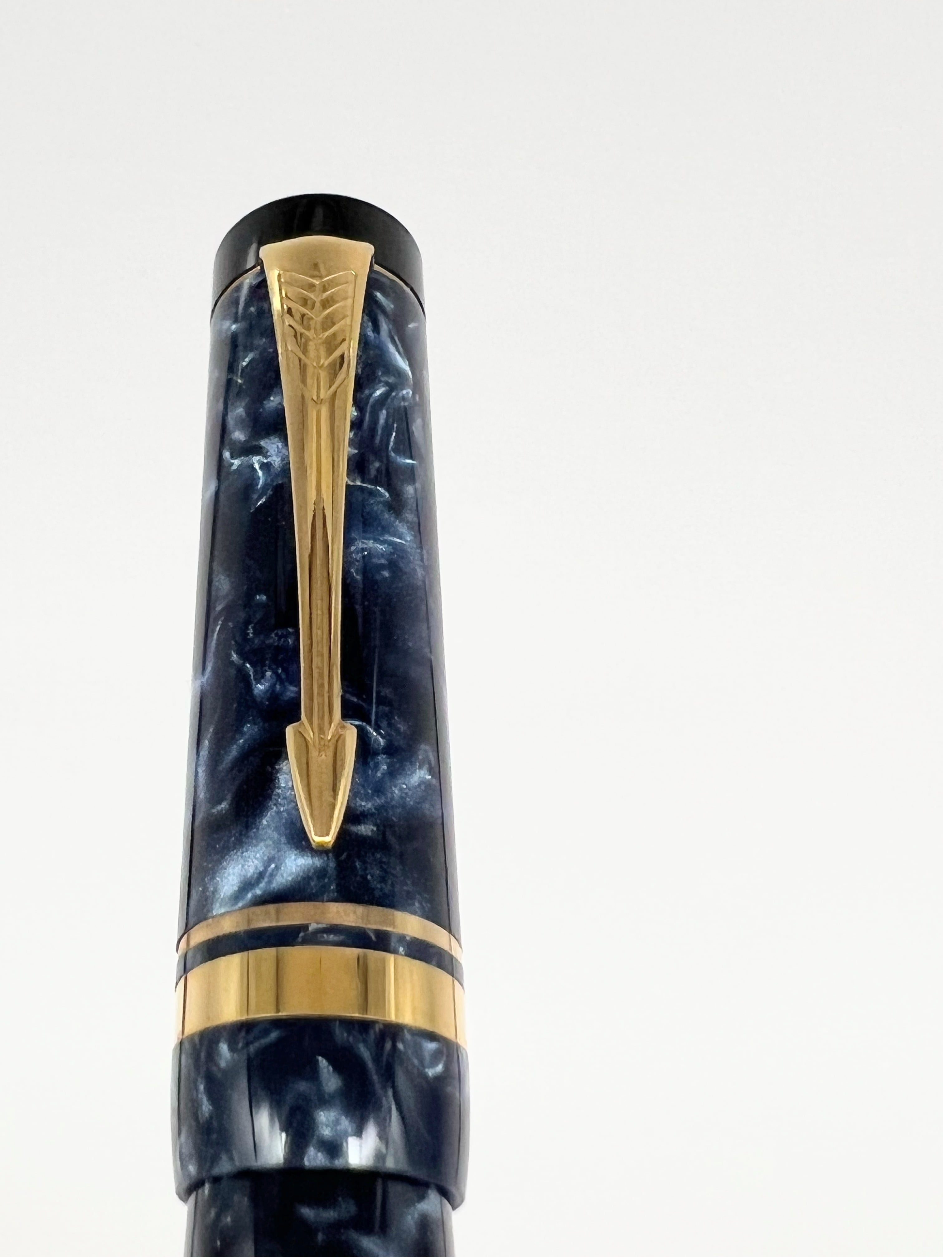 90s パーカー デュオフォールド マーブルブルー インターナショナル 旧