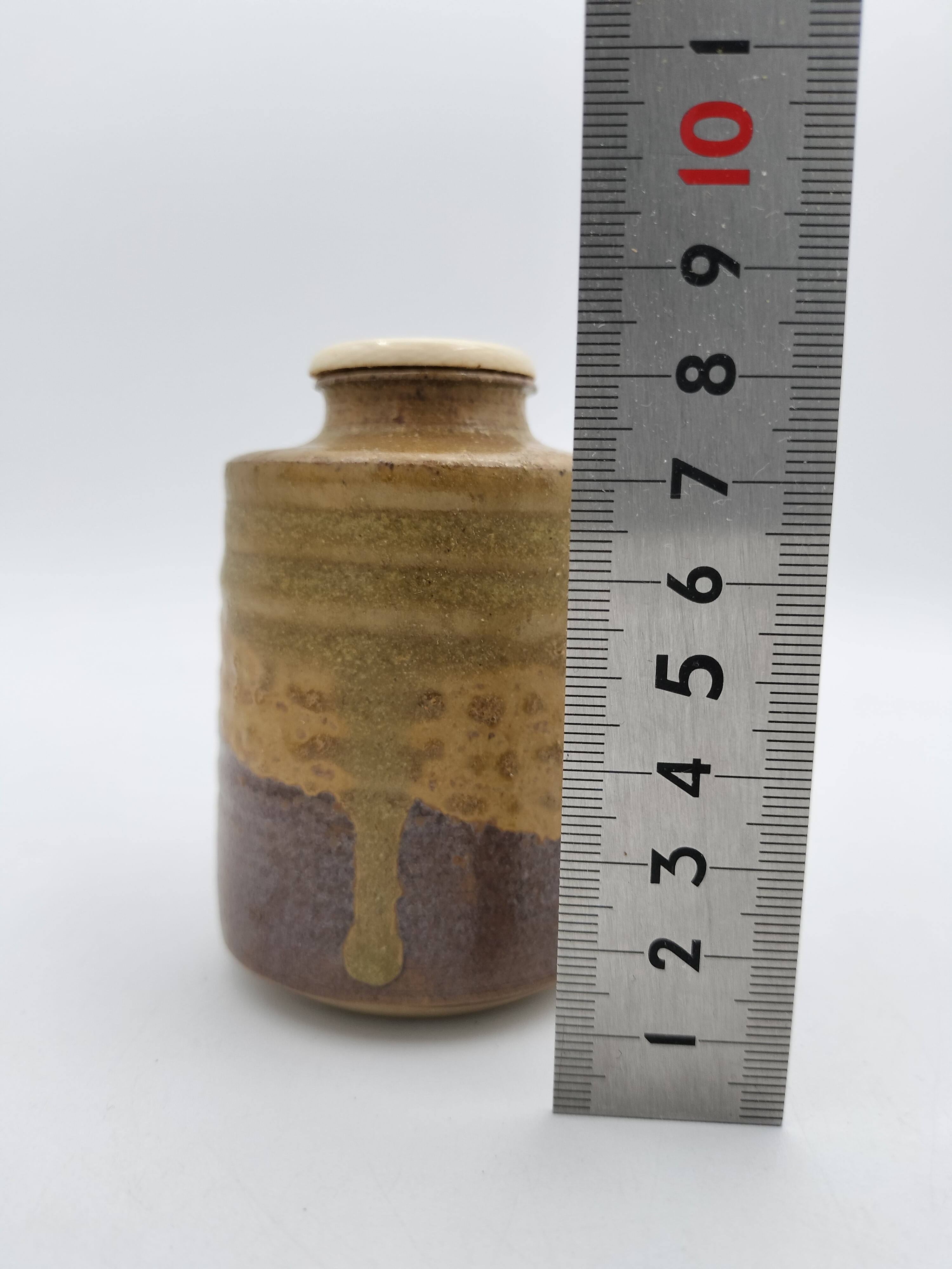 出物】茶入 肩付 志戸呂焼 広前心斎 袋師 小林栖湖 茶道具 古物 | 有限