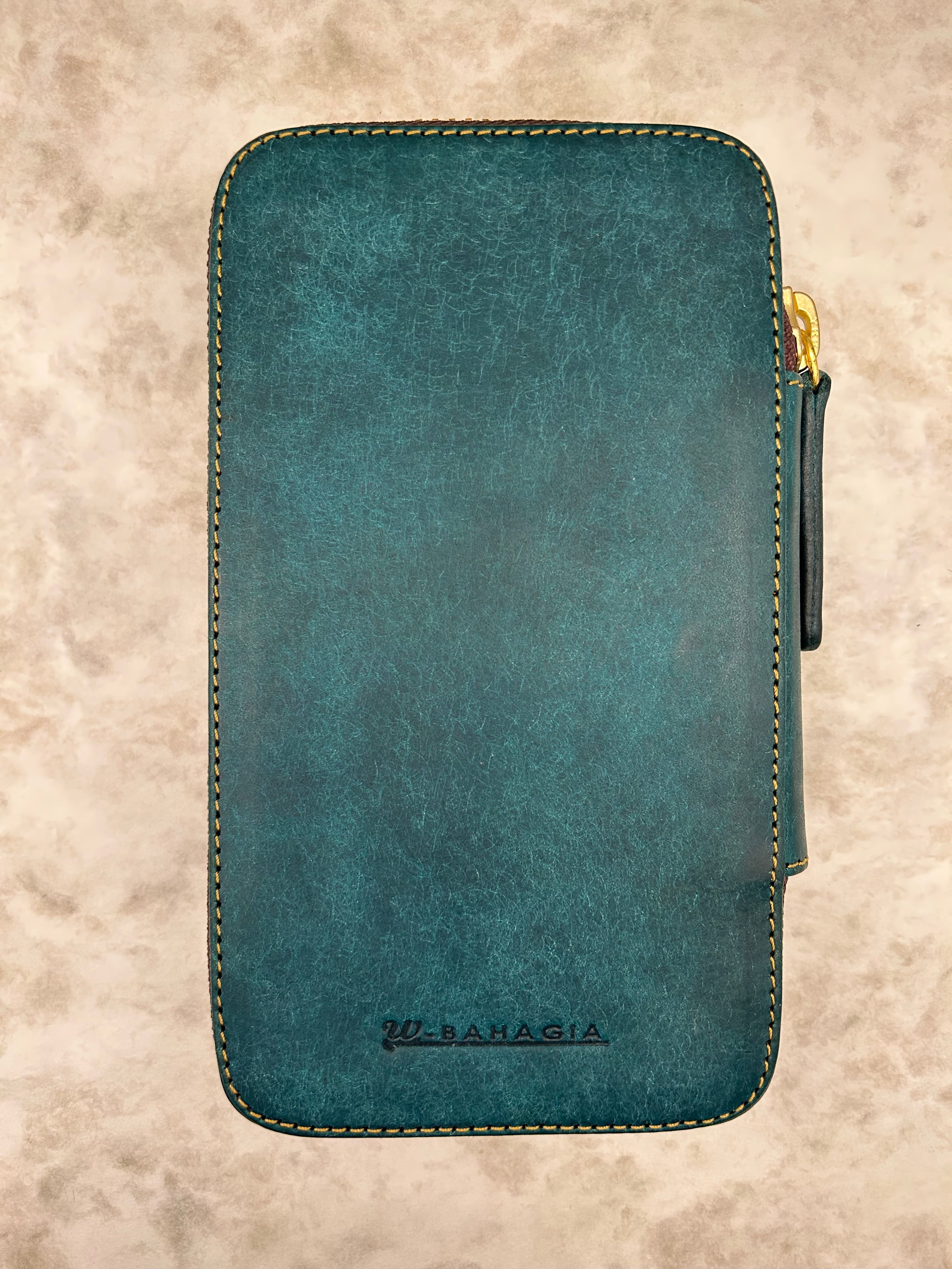 バハギア & クラフト ラウンドジップペンケース 10本挿し (プエブロ革