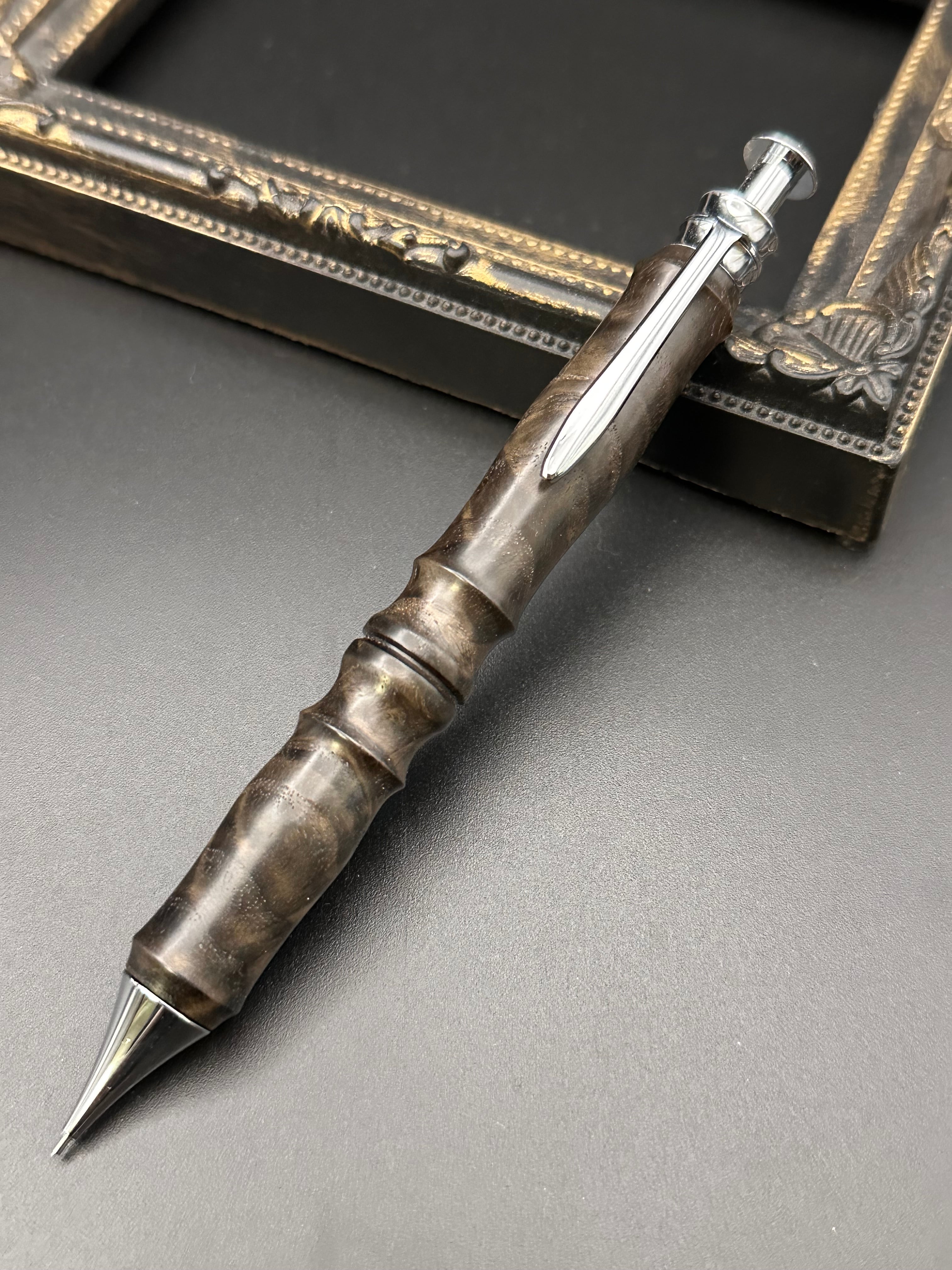 476 超極上本花梨瘤杢木軸シャーペン木軸ボールペン